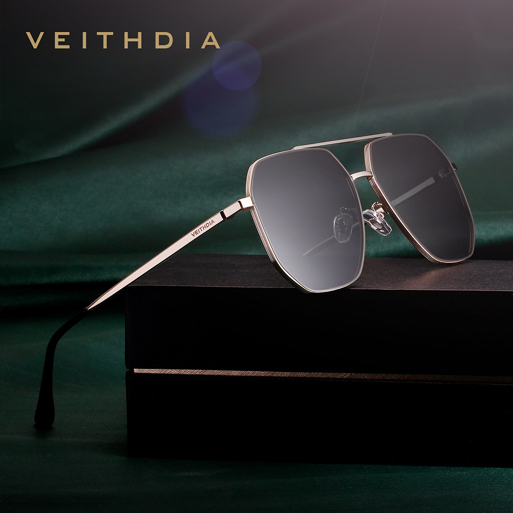Sunglasses Aviator Polarized - Мужские Винтажные Солнцезащитные очки VEITHDIA, Брендовые