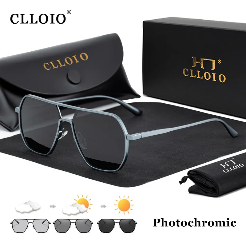 Sunglasses Aviator Polarized - CLLOIO новые модные алюминиевые фотохромные солнцезащитные